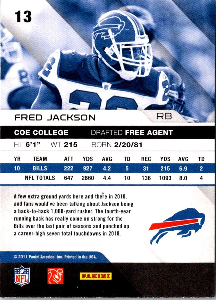 2011 Panini Absolute Memorabilia Fred Jackson