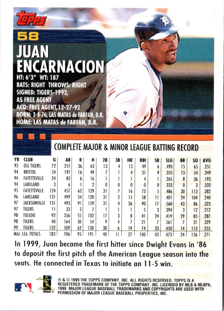 2000 Topps Juan Encarnacion