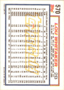 1992 Topps Lou Whitaker
