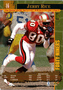 1996 Score Board NFL Lasers Jerry Rice