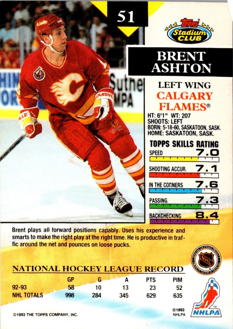 1993 Stadium Club Brent Ashton