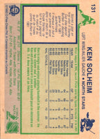 1983 O-Pee-Chee Ken Solheim #131 Rookie