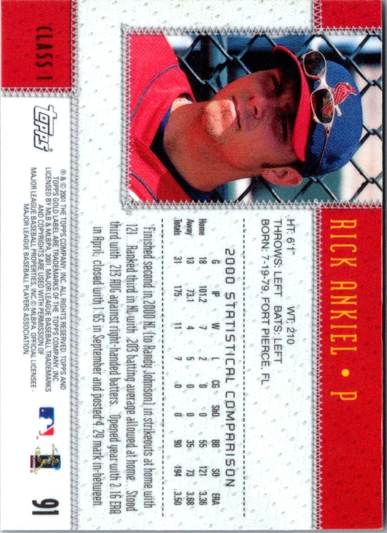 2001 Topps Gold Label Rick Ankiel