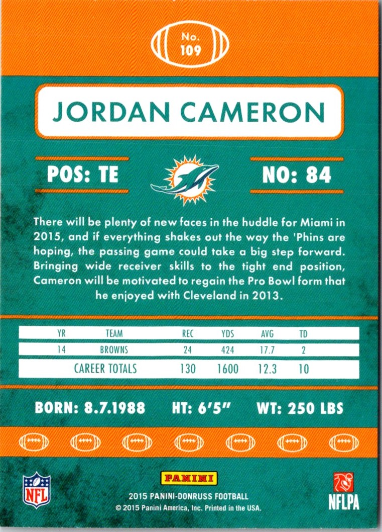 2015 Donruss Jordan Cameron