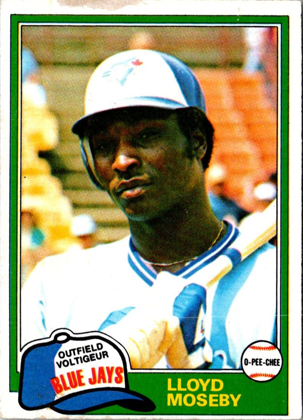 1981 O-Pee-Chee Lloyd Moseby #52 Rookie