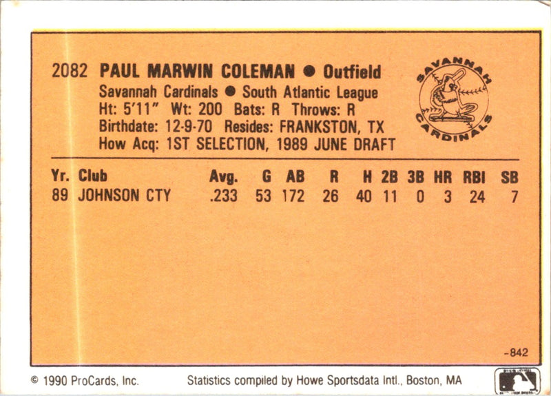 1990 CMC Paul Coleman