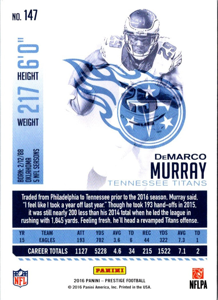 2016 Panini Prestige DeMarco Murray