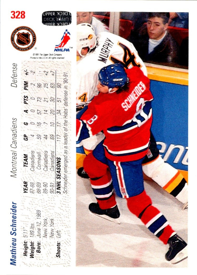 1991 Upper Deck Mathieu Schneider