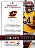 2015 Panini Contenders Draft Picks Game Day Tickets Titus Davis #95