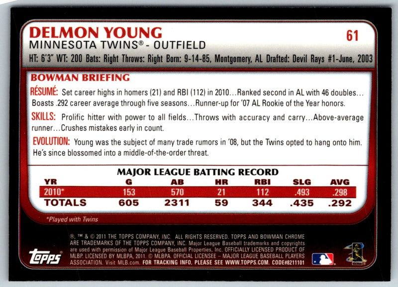 2011 Bowman Chrome Delmon Young