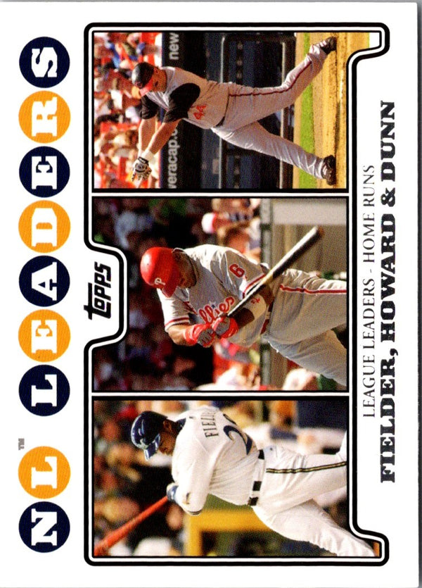 2008 Topps Prince Fielder/Ryan Howard/Adam Dunn #298