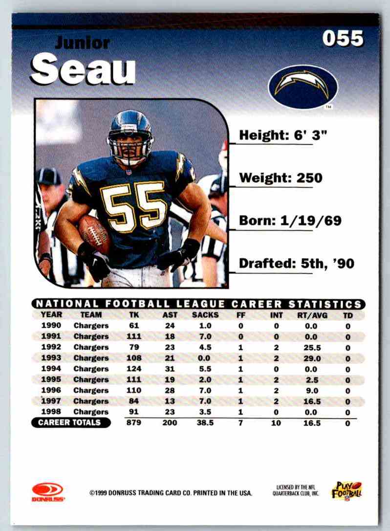 1999 Donruss Elite Junior Seau