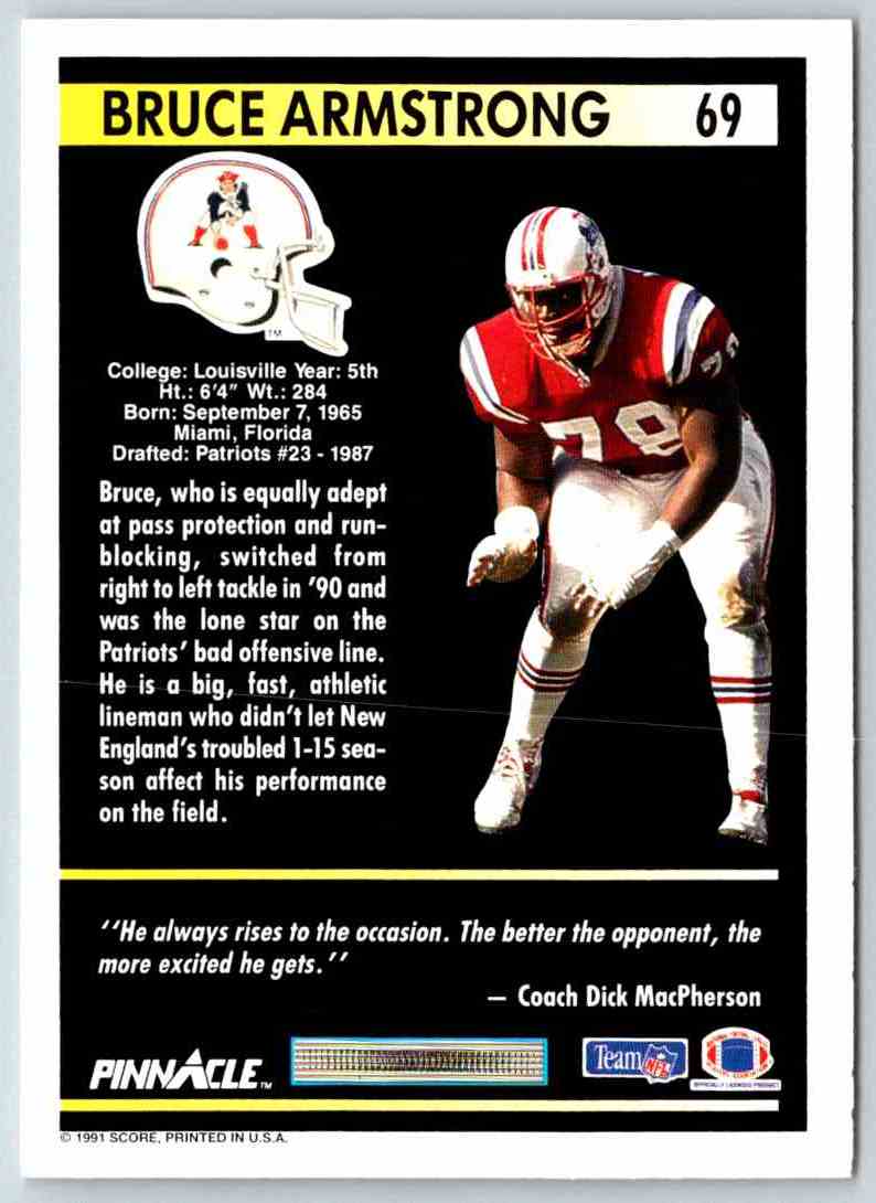 1991 Pinnacle Bruce Armstrong