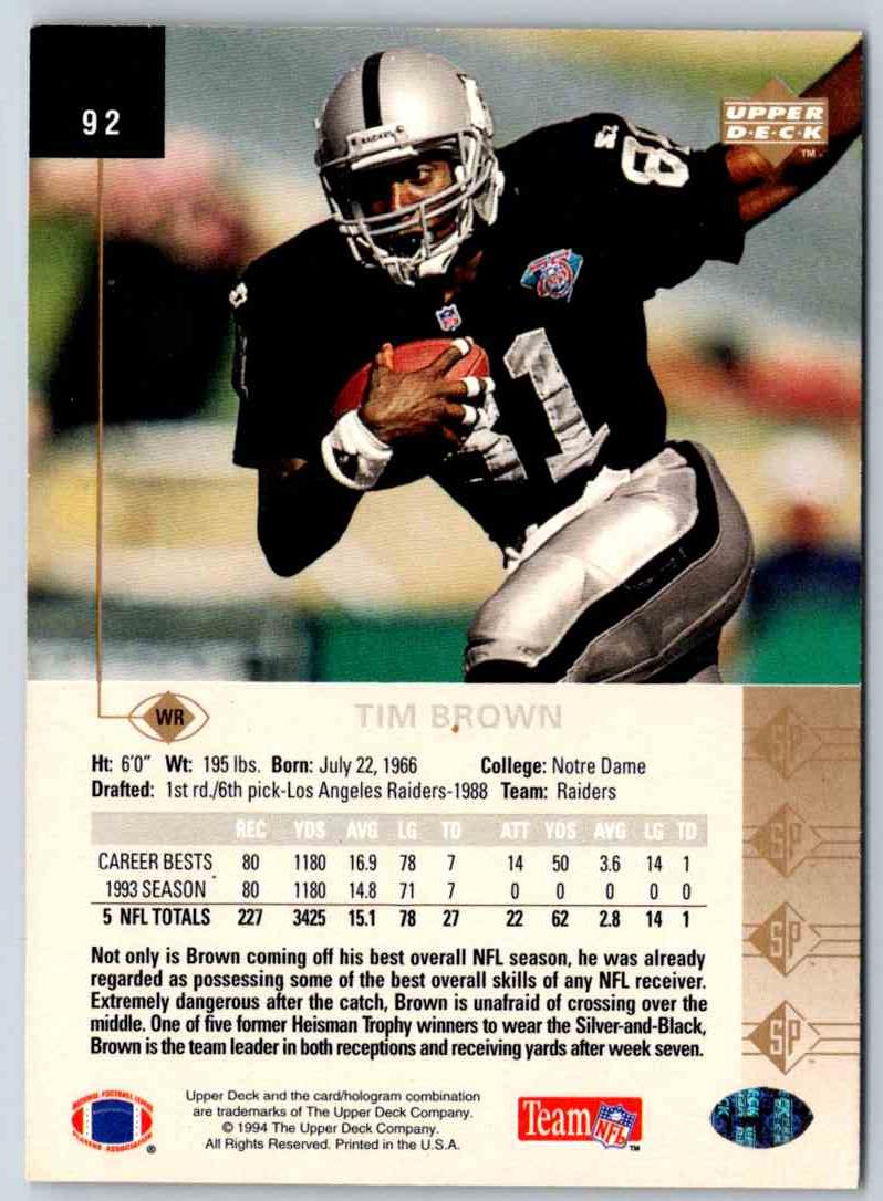 1994 Upper Deck Tim Brown