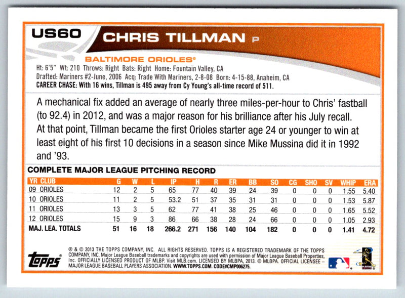 2013 Topps Update Chris Tillman