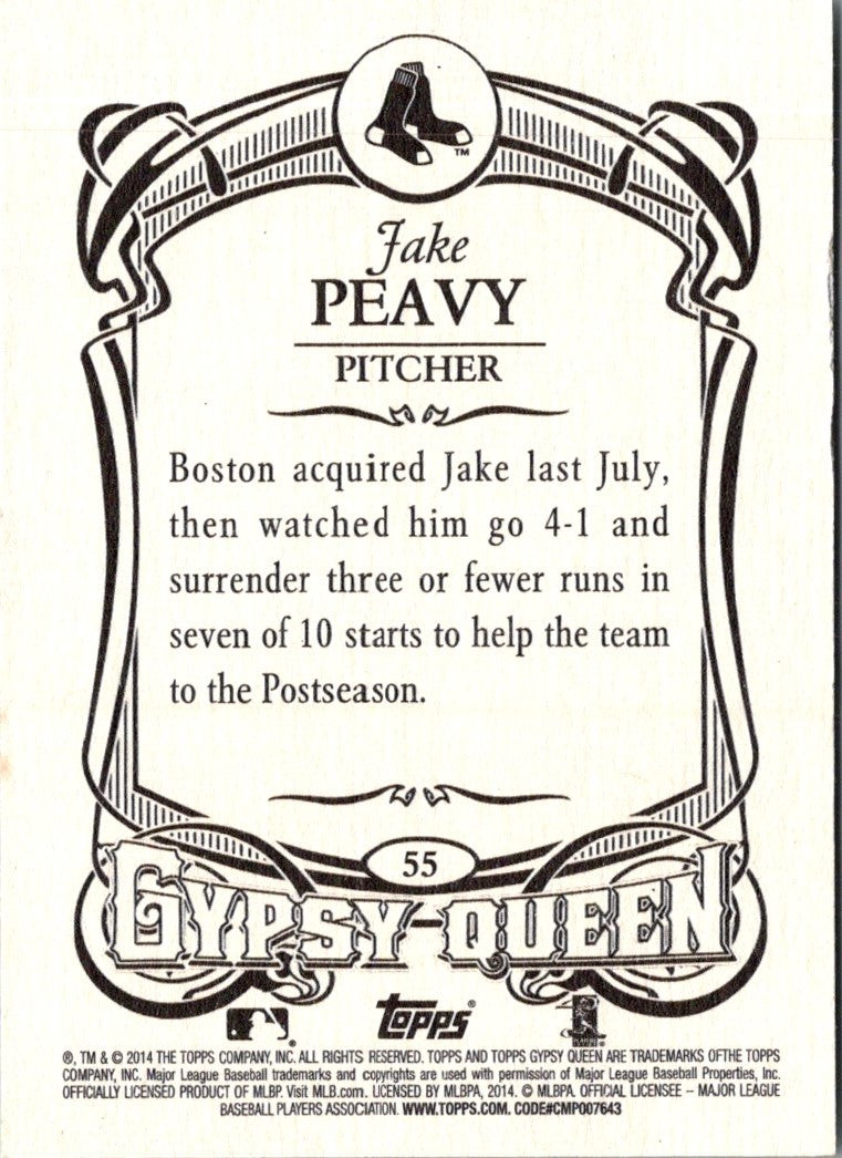 2014 Topps Gypsy Queen Jake Peavy