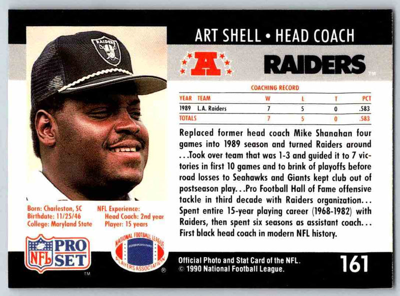 1990 Pro Set Super Bowl XXV Binder Raiders Art Shell