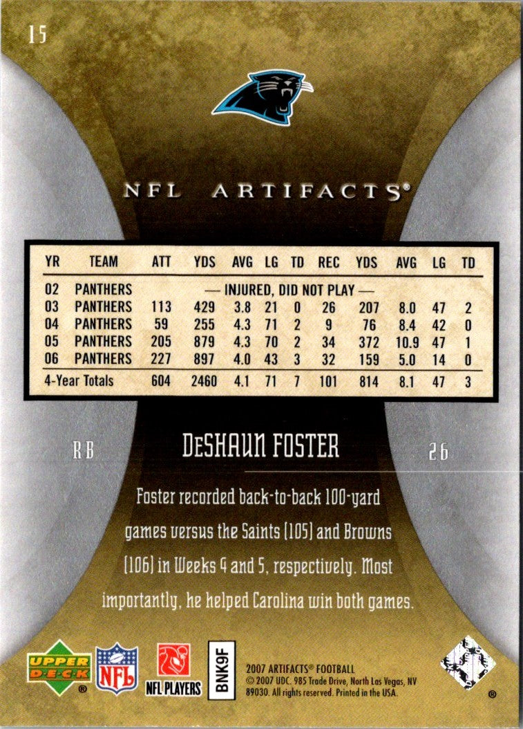 2007 Upper Deck Artifacts DeShaun Foster