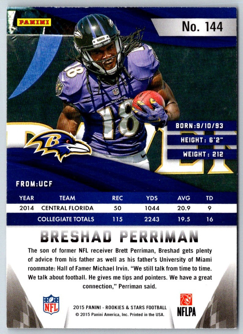 2015 Panini Rookies & Stars Longevity Breshad Perriman