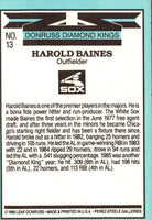 1986 Donruss Diamond Kings Harold Baines #13