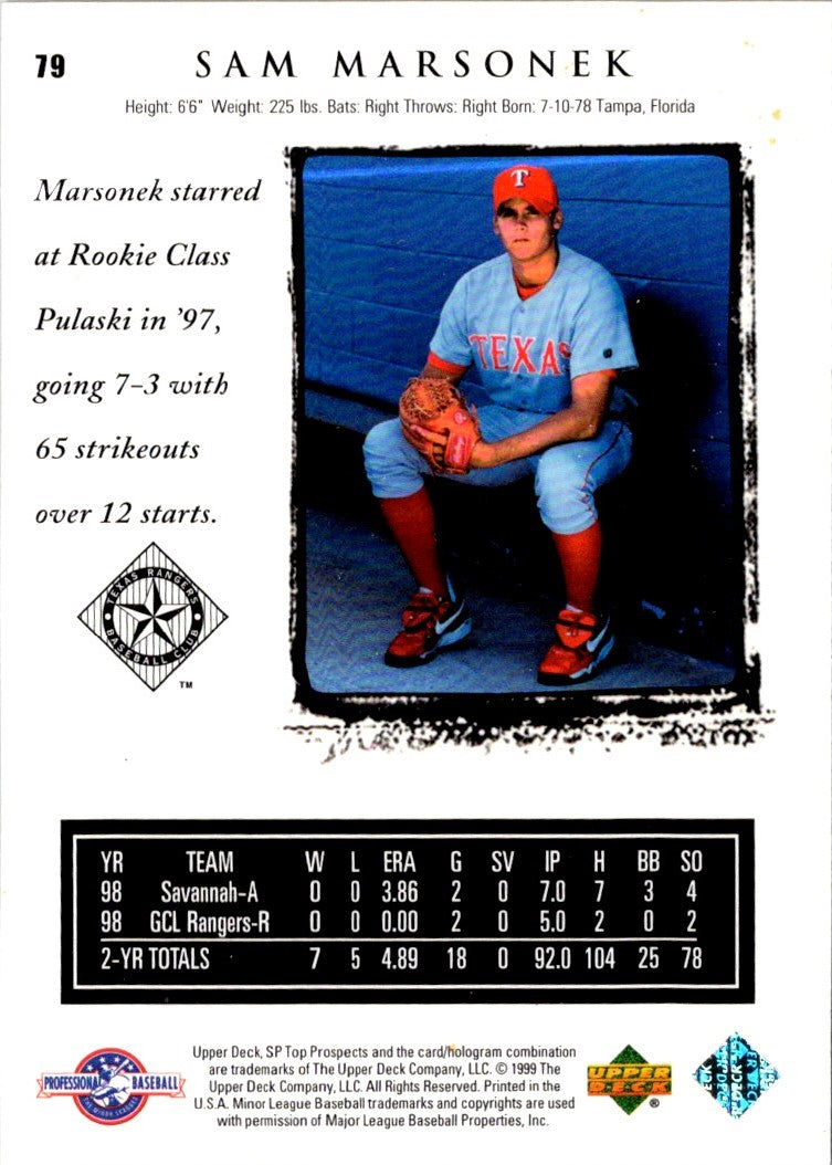 1999 SP Top Prospects Sam Marsonek