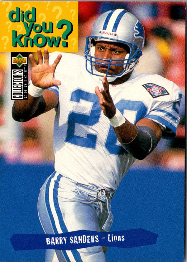 1995 Collector's Choice Barry Sanders #31