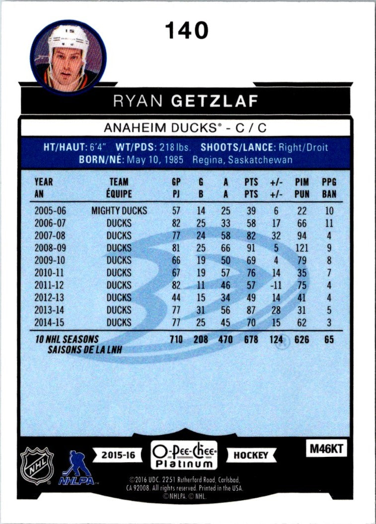 2015 O-Pee-Chee Platinum Ryan Getzlaf