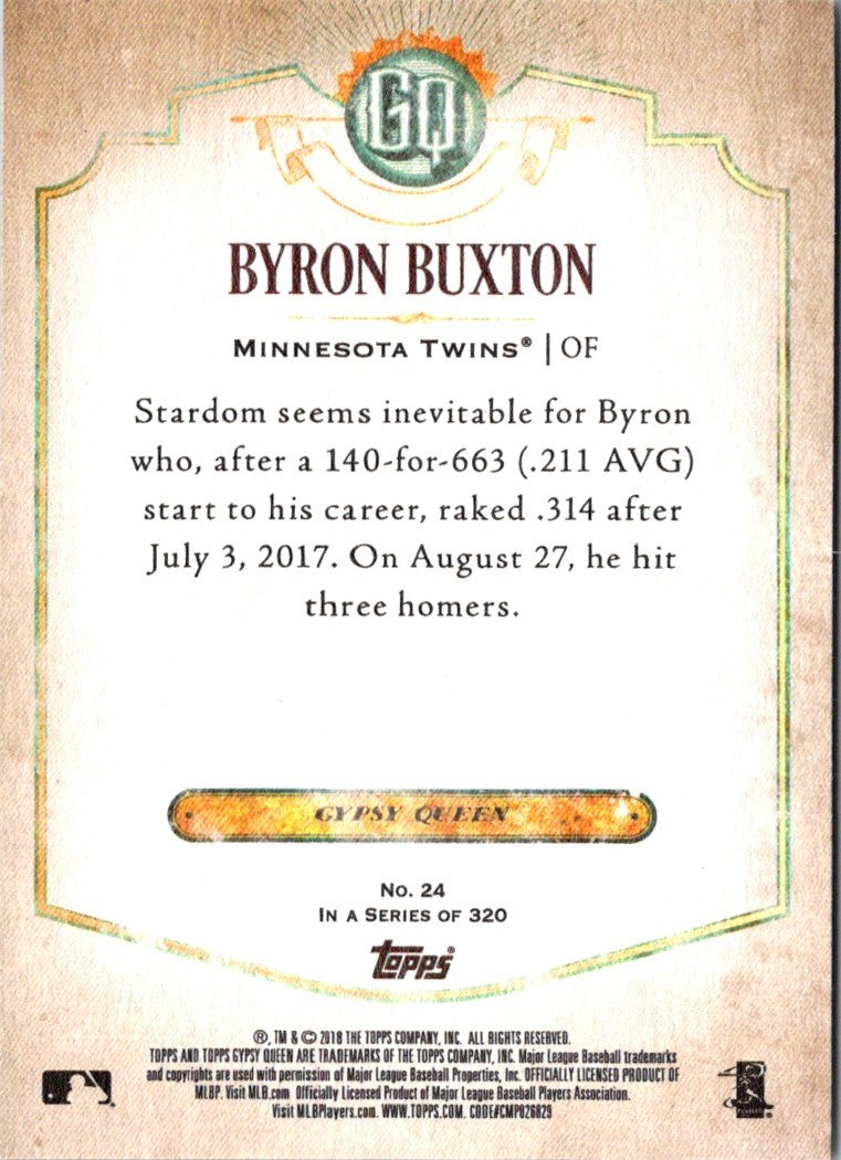 2018 Topps Gypsy Queen Byron Buxton
