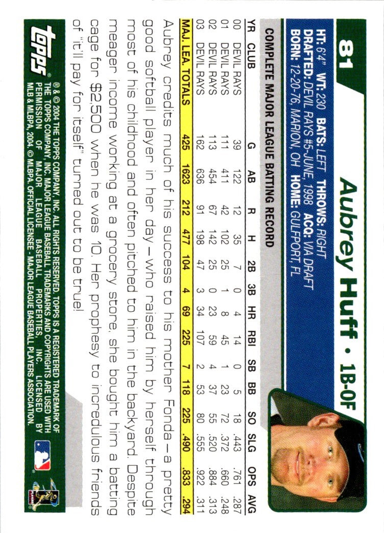 2004 Topps Opening Day Aubrey Huff