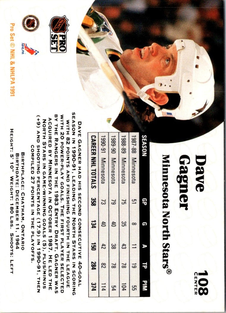 1991 Pro Set Dave Gagner
