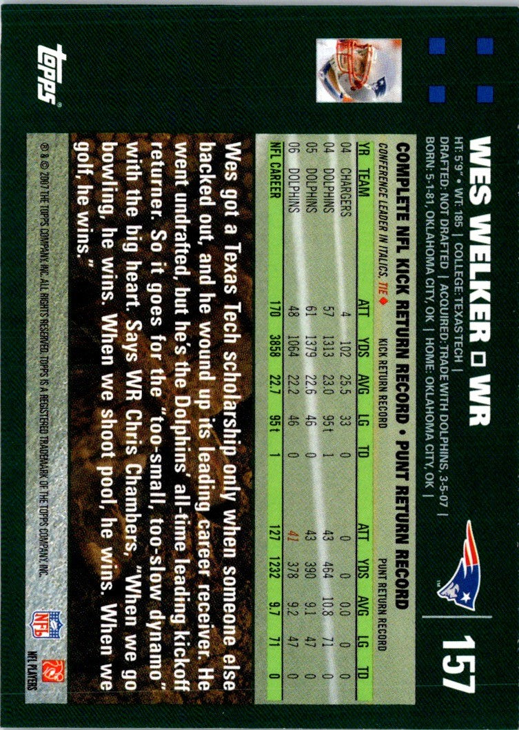 2007 Topps Wes Welker