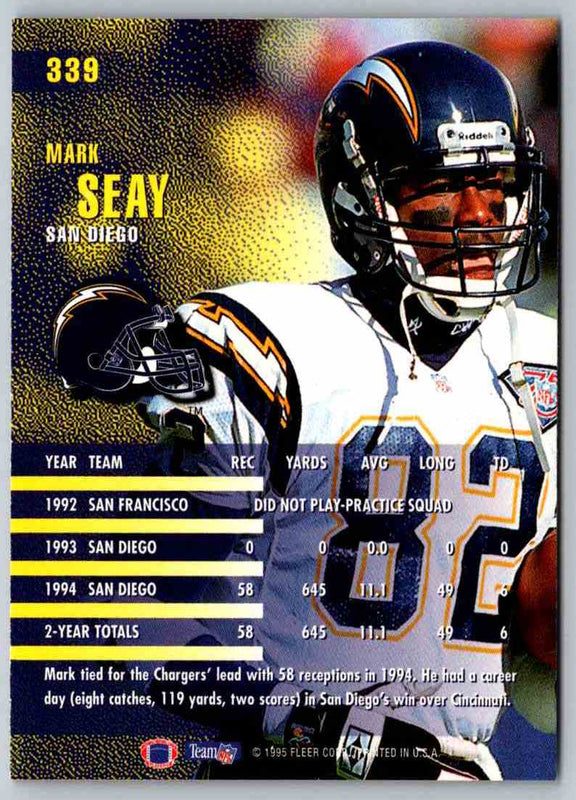 1995 Fleer Mark Seay #339