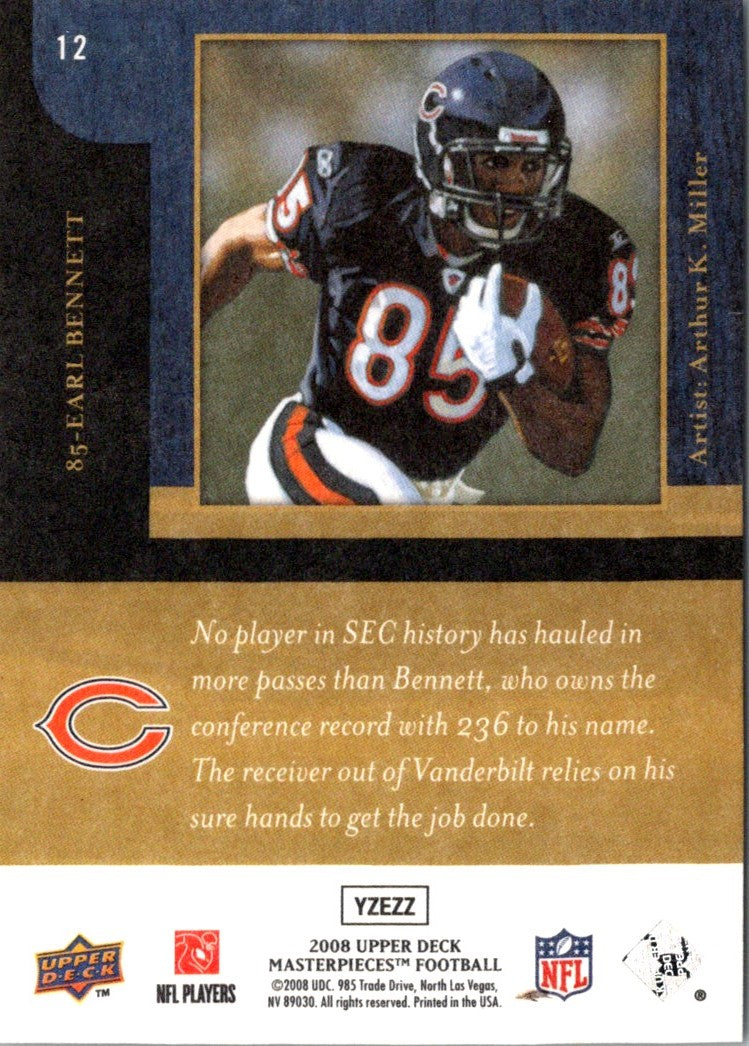 2008 Upper Deck Masterpieces Earl Bennett