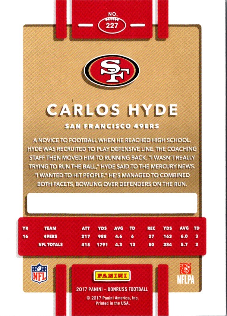 2017 Donruss Carlos Hyde