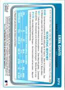 2011 Bowman Chrome Prospects Erik Davis