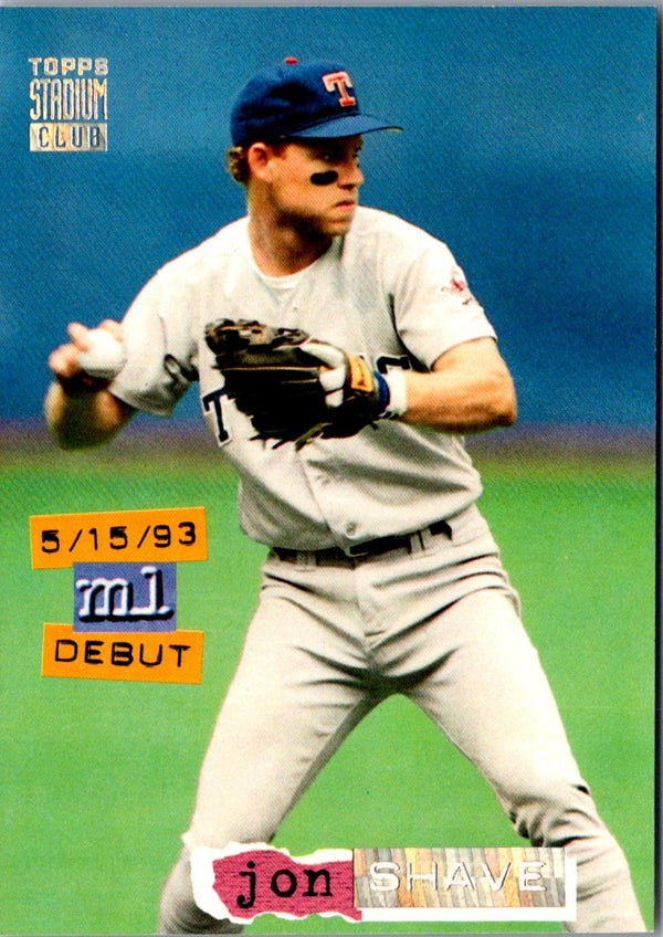 1994 Stadium Club Golden Rainbow Jon Shave #199