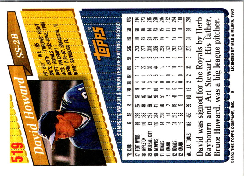 1993 Topps David Howard