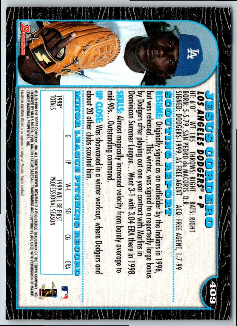 1999 Bowman Jesus Cordero