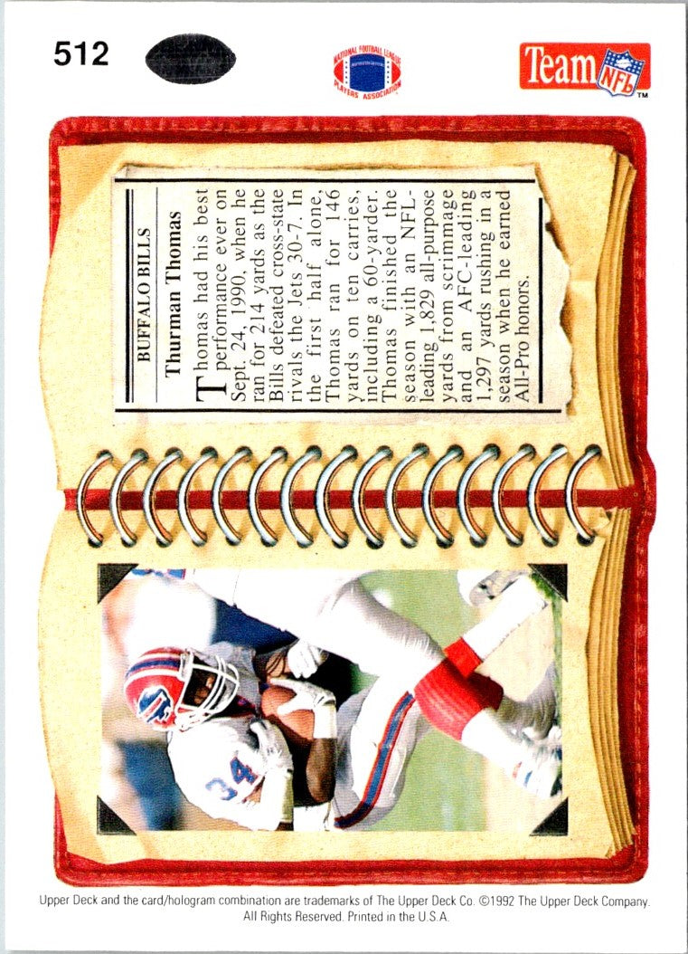 1992 Upper Deck Thurman Thomas