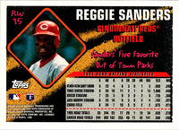 1996 Topps Road Warriors Reggie Sanders #RW15