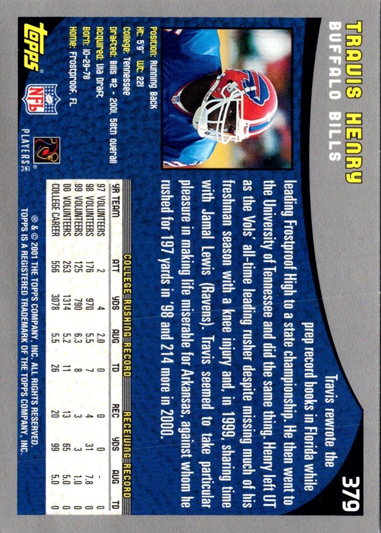 2001 Topps Travis Henry