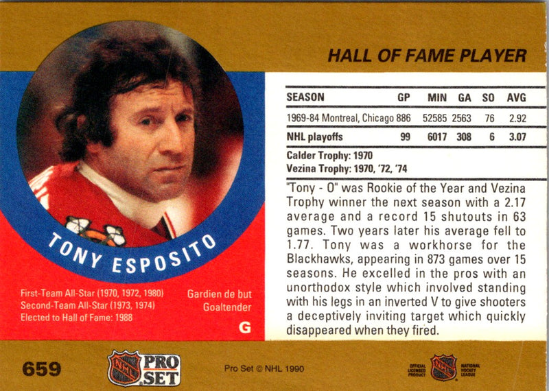 1990 Pro Set Tony Esposito