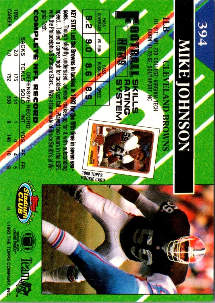 1993 Stadium Club Members Only Mike Johnson