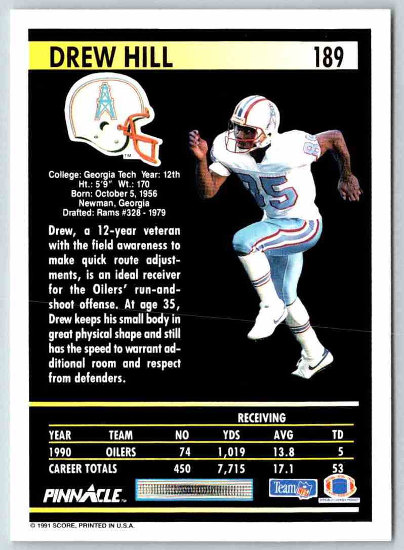 1991 Pinnacle Drew Hill