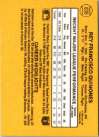 1987 Donruss Rey Quinones #638 Rookie