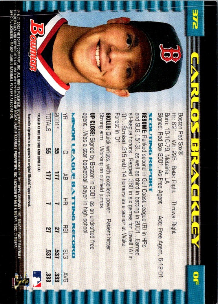 2002 Bowman Carlos Brackley