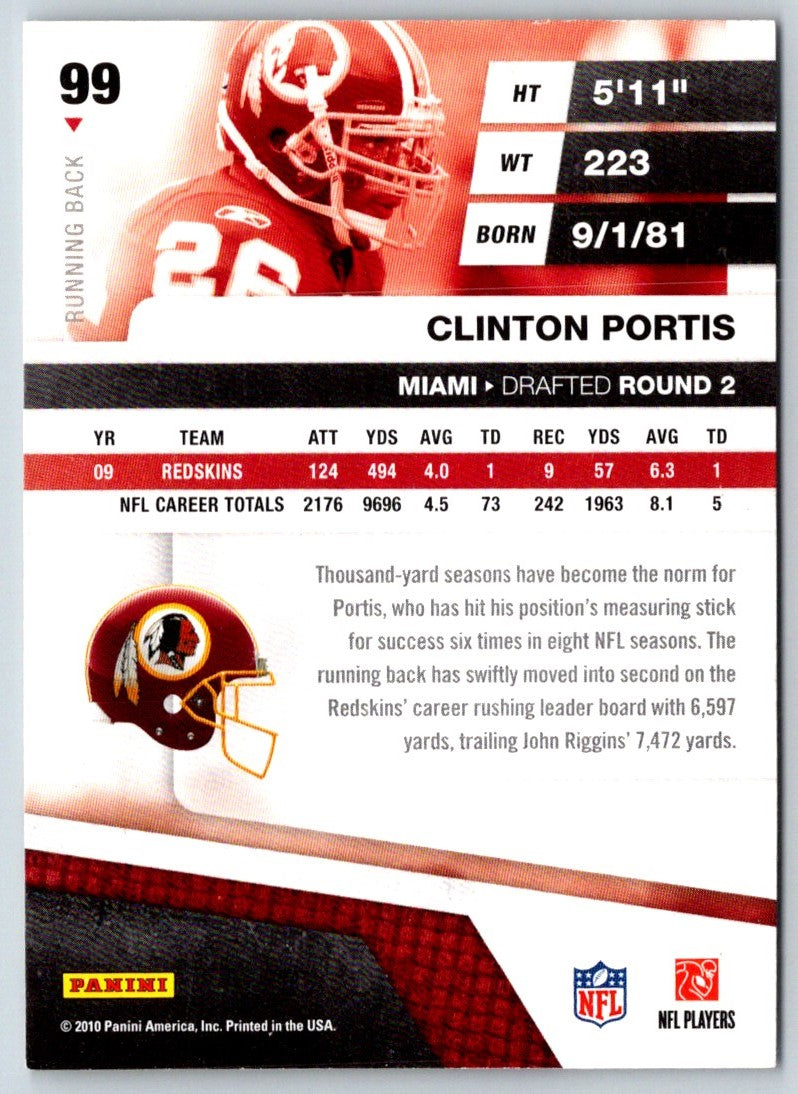 2010 Panini Absolute Memorabilia Clinton Portis