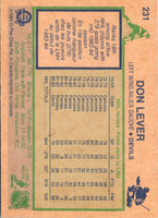 1983 O-Pee-Chee Don Lever #231