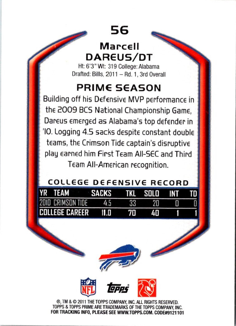 2011 Topps Gridiron Legends Marcell Dareus