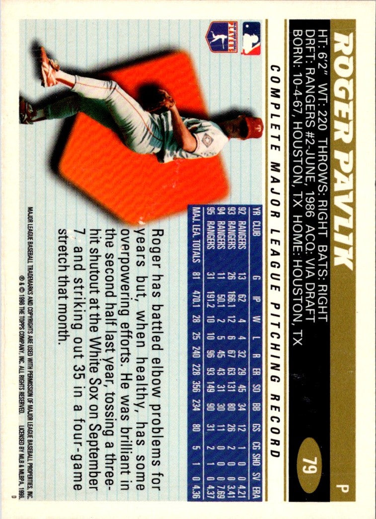 1996 Topps Roger Pavlik